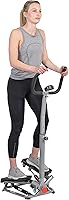 Sunny Health & Fitness Twist Stepper with Handlebar - Compact Low-Impact Cardio Stair Step Machine for Home Workouts