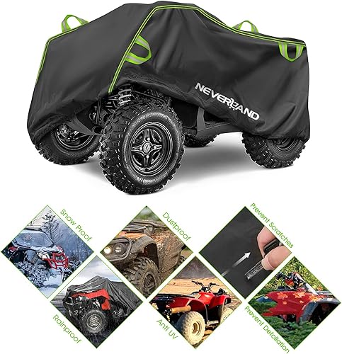 Miniatura 8 de NEVERLAND Cubierta para cuatrimoto, impermeable, resistente, para 4 ruedas, con hebilla, a prueba de polvo, anti rayos UV, resistente al viento,