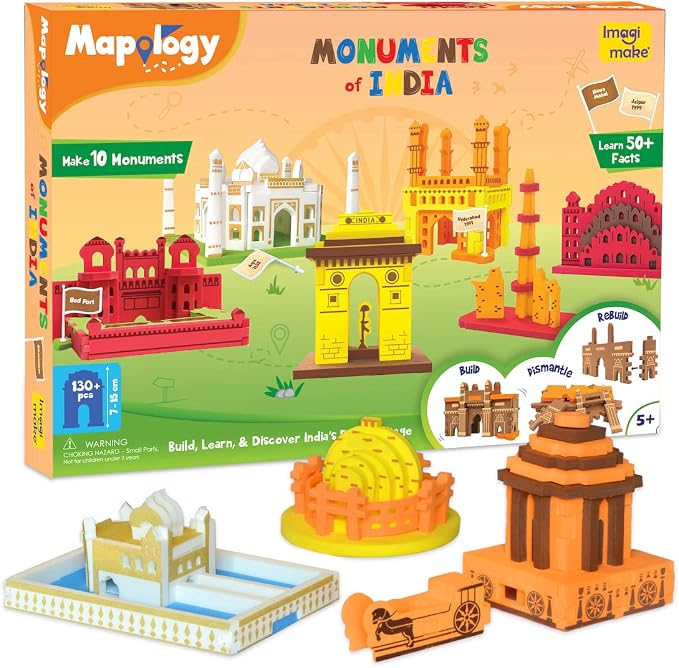 Imagimake Mapology Monuments of India 10-Piece Construction Set