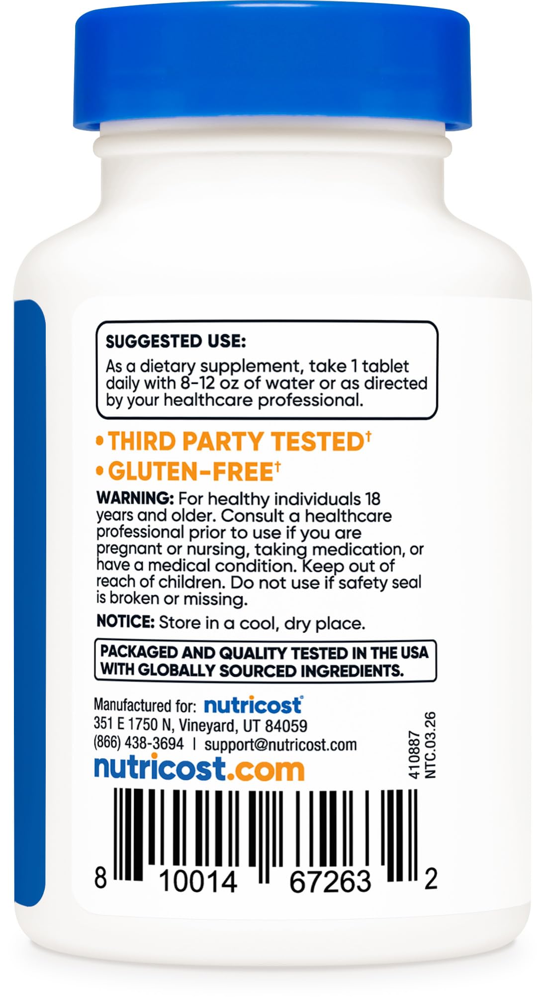 Nutricost Iodine (Natural Iodine from Sea Kelp) 325mcg, 240 Tablets — Amazon image 4