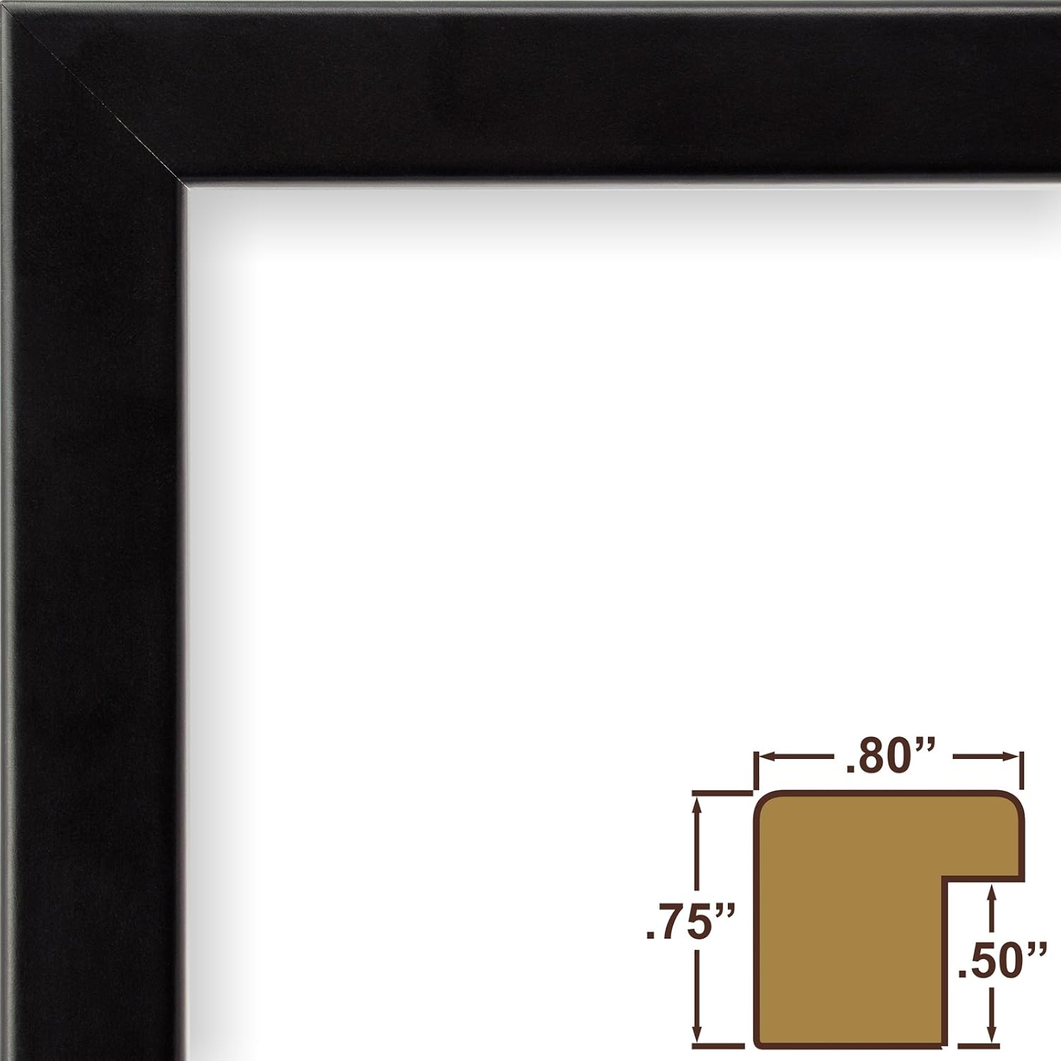 Craig Frames 72273 8 x 10 Inch Picture Frame, Modern Black, Set of 2