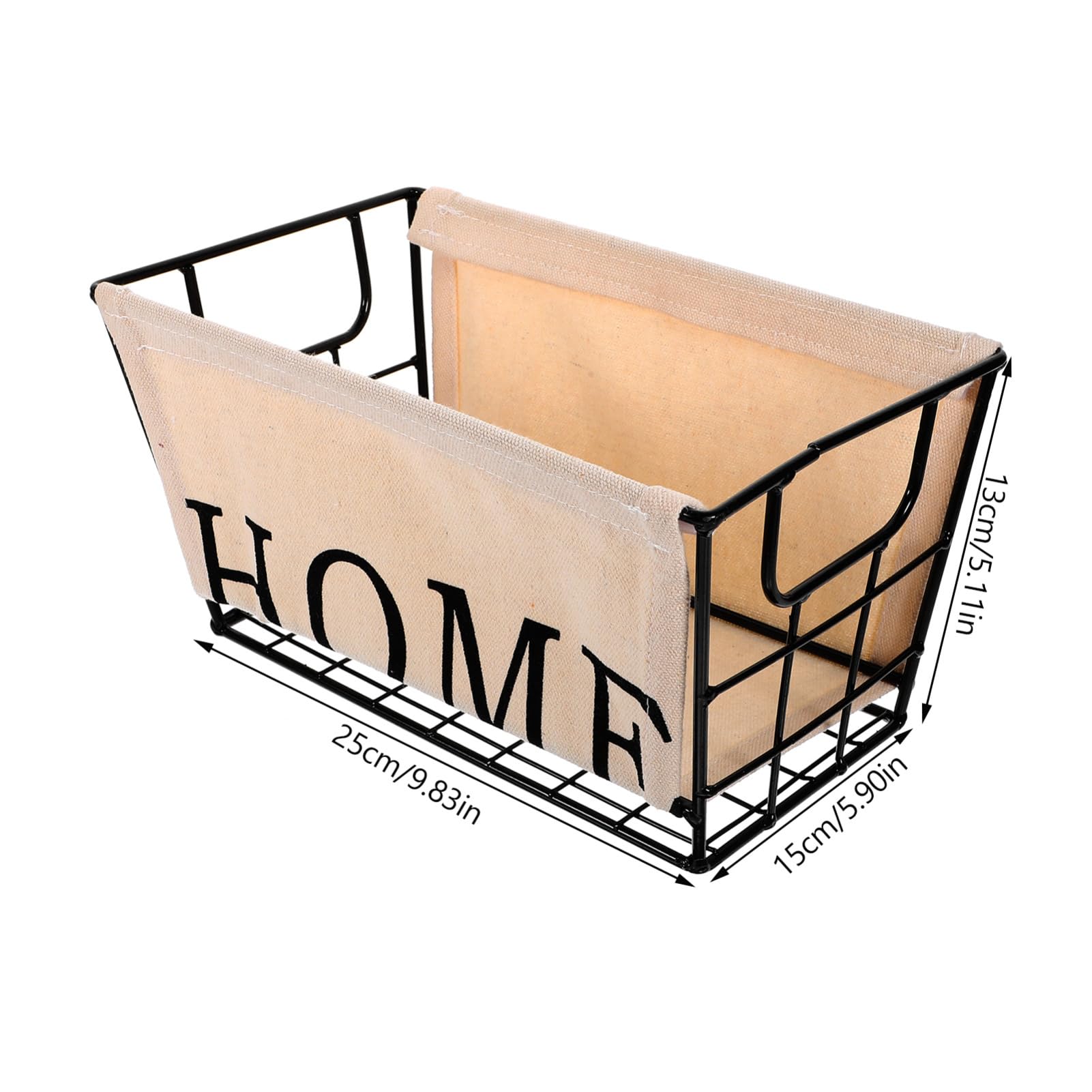 Alipis Sturdy Metal Wire Basket Decorative Utility Storage Basket Handle for Kitchen Bathroom Bedroom