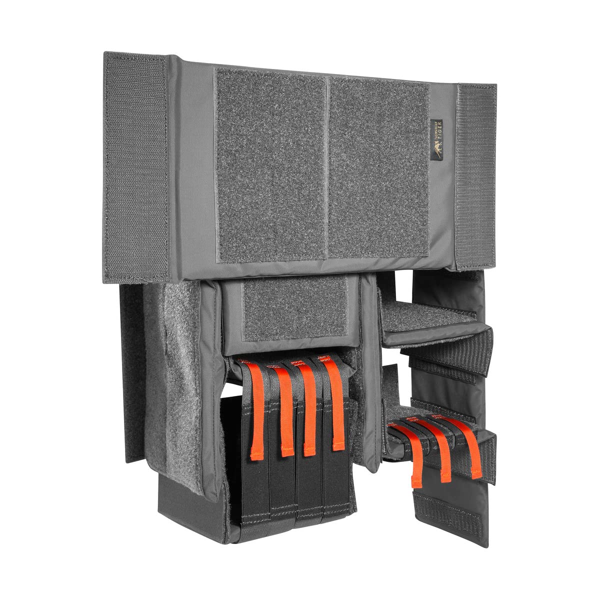 Tasmanian Tiger TT Modular Tele Insert – wyściełana wkładka teleobiektywu do plecaków, organizer na sprzęt fotograficzny z regulowanymi przegródkami na obiektywy, szary tytanowy