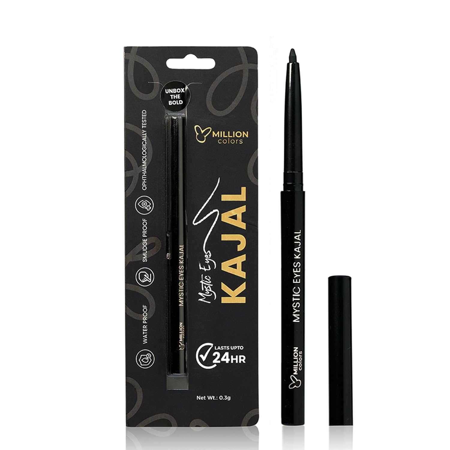 Waterproof Mystic Black Kajal Rectractable Eyeliner | Infuse...