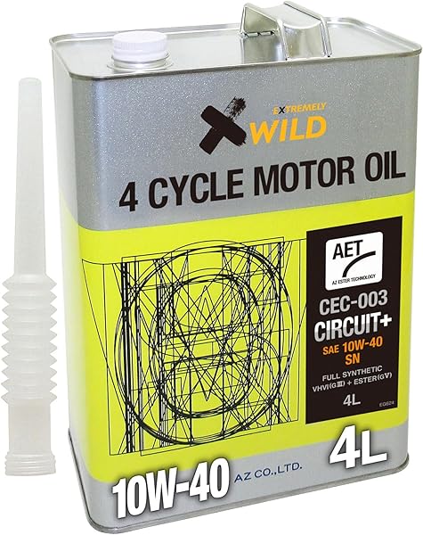 AZエンジンオイル 10W-40 SN 100%化学合成油