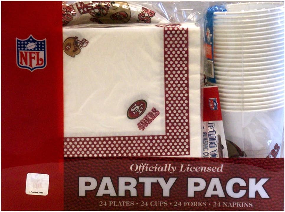 NFL San Francisco 49ers Party Pack Sports Related