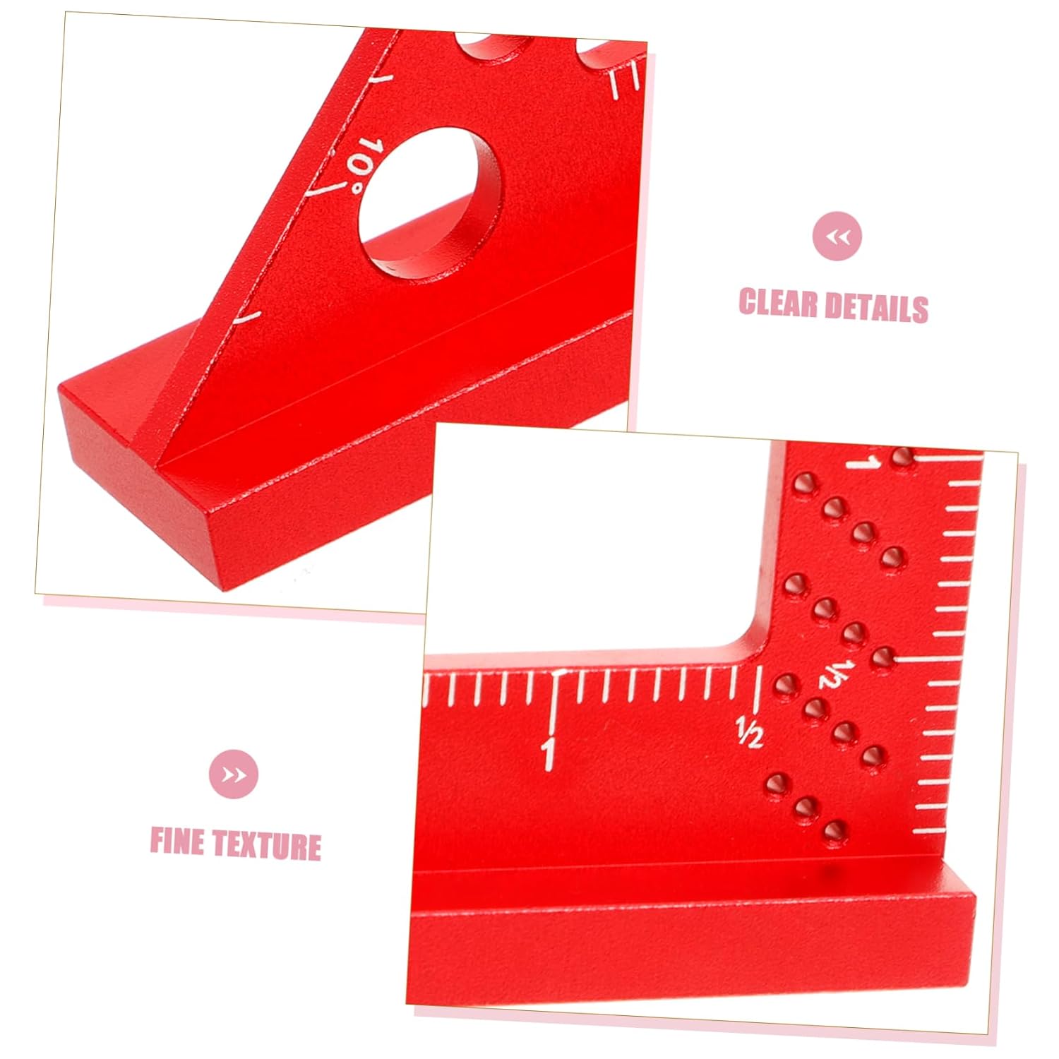 2pcs Carpenter Tool Right Angle Clamp Positioning Ruler for Woodworking Measuring and Drafting Construction Scale for Enthusiasts and Professionals