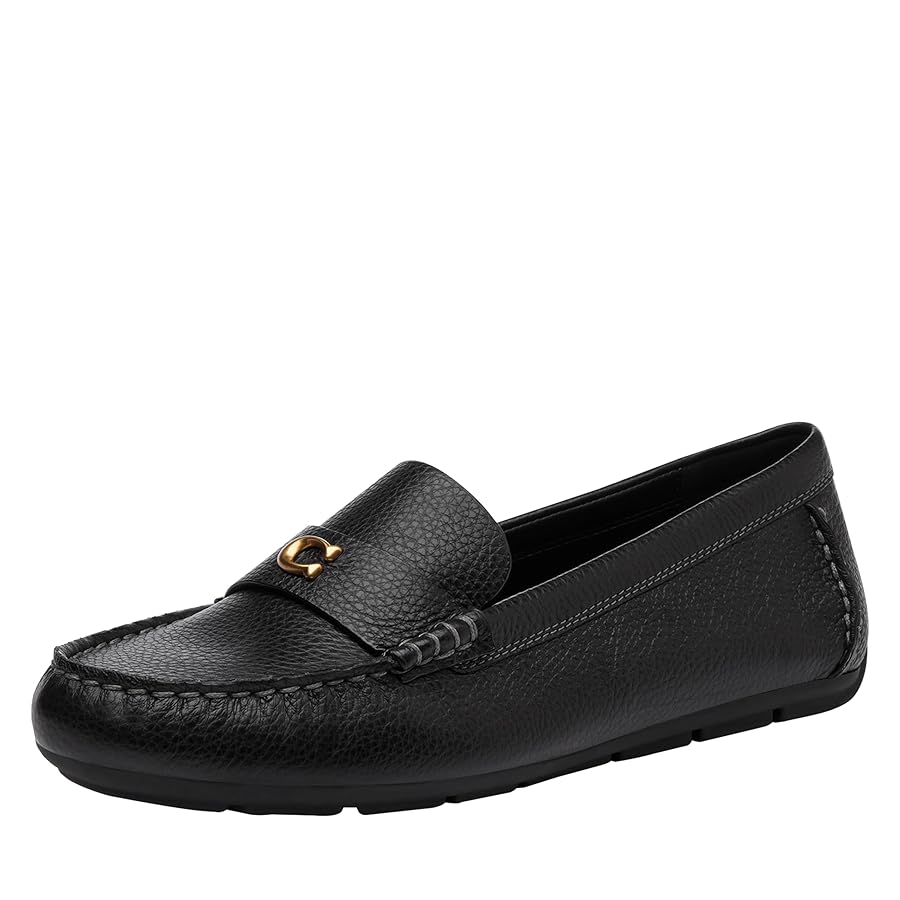 Amazon.com | Coach Women's Sculpted C Driver Loafer, Black