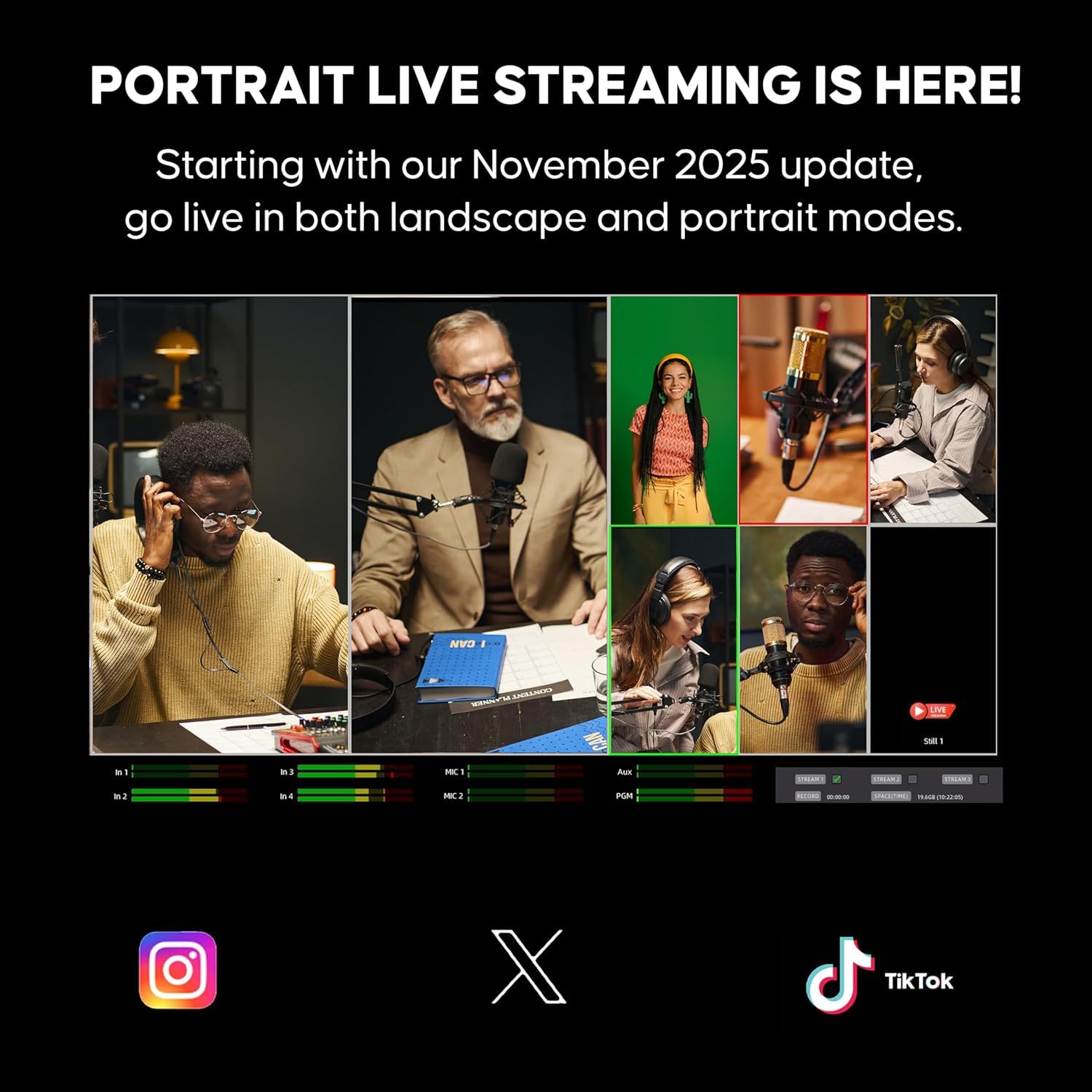 Osee GoStream Duet SDI y HDMI Switcher de Video para Múltiples Cámaras Compatible con Grabación en SD y NDI HX Conmutador de Vídeo