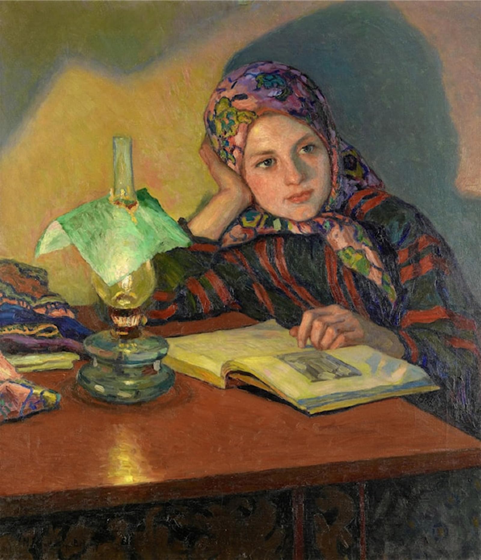 ARTXLXXBN Famous Painting Canvas Artwork Graffiti Print Inspiration Nikolay Petrovich Bogdanov-Belsky Portrait Canvas Image for Home Decor 60x90cm