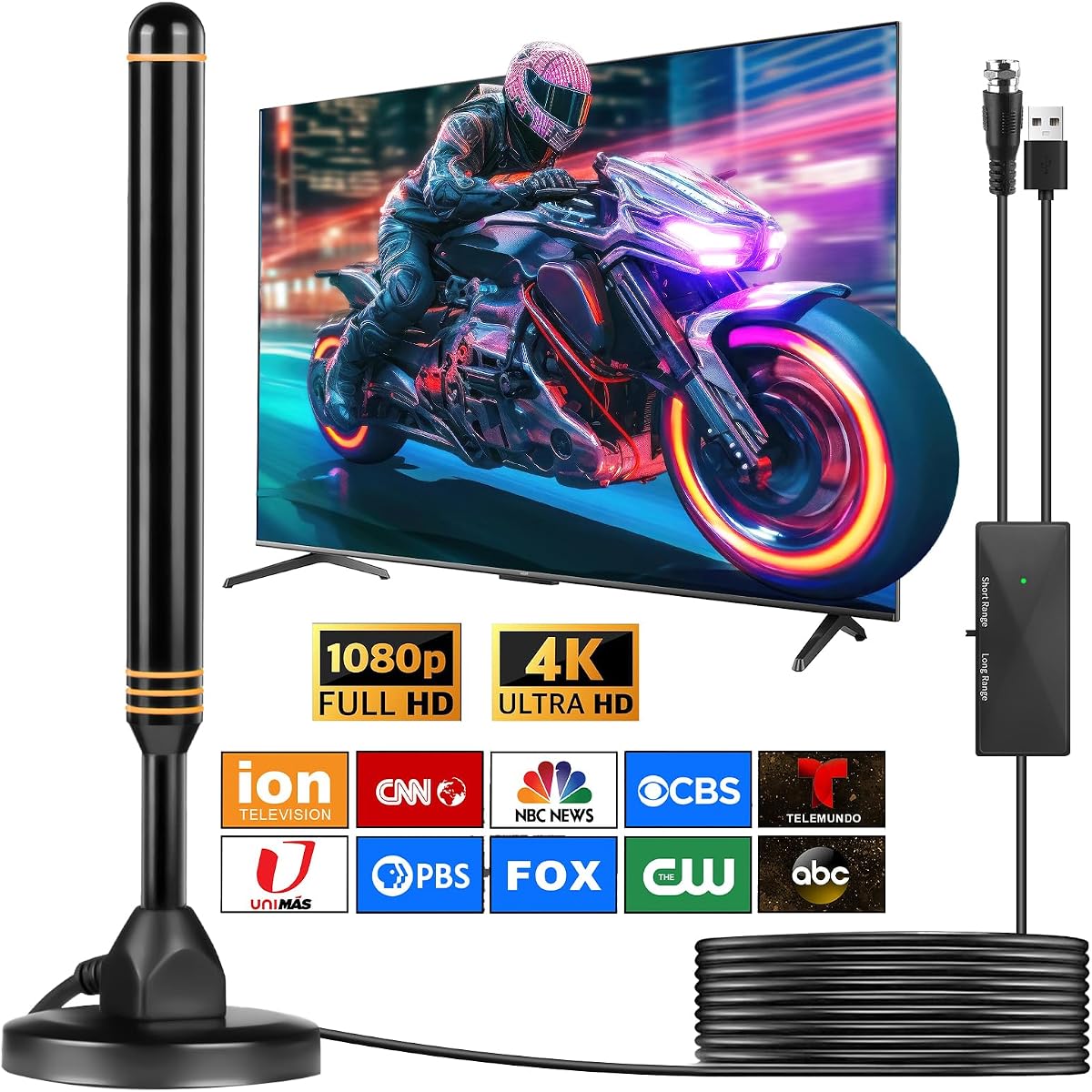 TV Antenna for Smart TV Indoor, Digital TV Antenna for Local Channels
