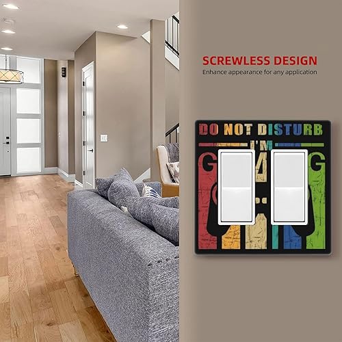 Vista 990 de Placa de pared con interruptor de luz de doble interruptor de pared para niños, diseño de dinosaurio, galaxia, espacio exterior, planeta, nebulosa