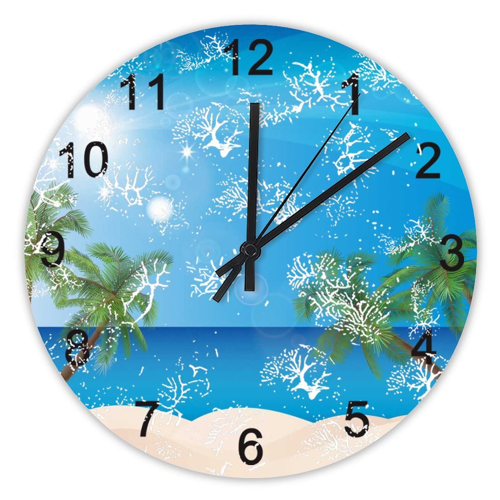Horloge murale sans tic-tac à pile grand format pour un sommeil paisible