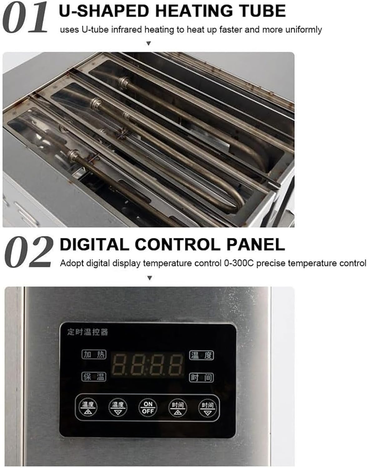 Commercial Drawer Barbecue Grill, 3/5/7 Layer Multifunctional Electric Barbecue Meat Skewers Machine with 0-300 °C Temperature Adjustment, for Outdoor Kitchen, BBQ, Restaurant, Party (B 7)