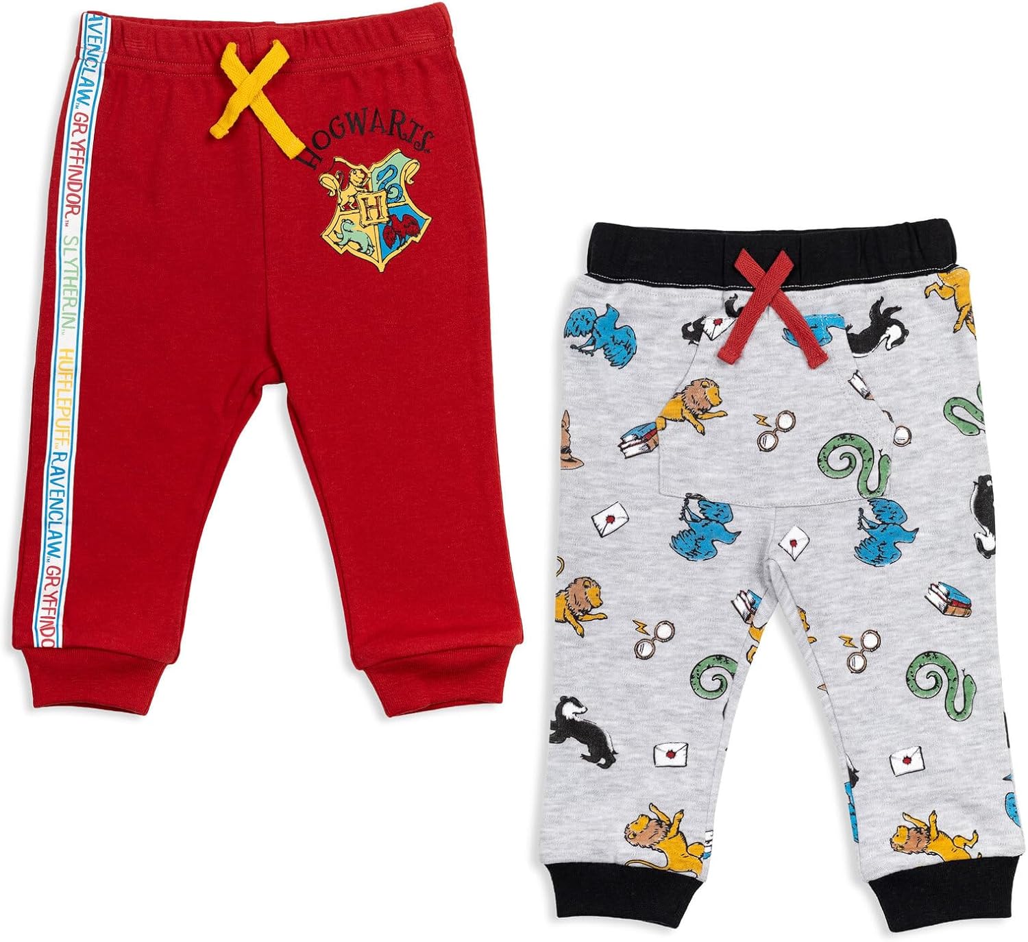 Harry Potter Gryffindor Hufflepuff Ravenclaw Slytherin Baby 2 Pack Pants Newborn to Infant