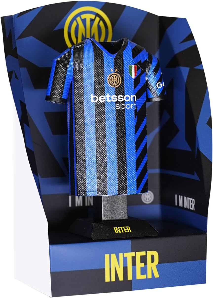 Inter Milan 24/25 Home Jersey-Shaped Alloy Metal Desk Display Stand – Official Licensed Men’s Soccer Team Collectible Model