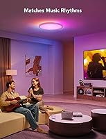 Vista 5 de Govee Smart Ceiling Light, RGBIC LED Ceiling Light Fixture, 2400LM Flush Mount Light Fixture, DIY Colors, Works with Alexa, 2200K-6500K Lights for