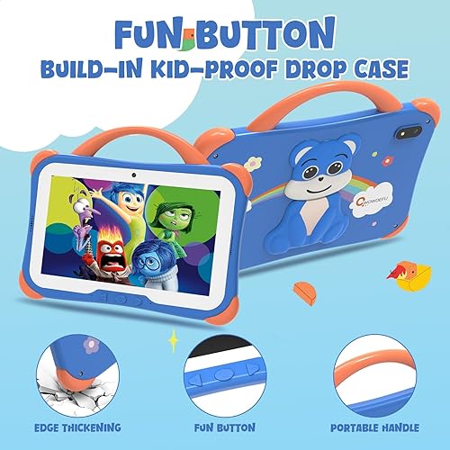 Miniatura 5 de CWOWDEFU Tableta para niños de 7 pulgadas Pro, 8 GB+64 GB, tableta de aprendizaje para niños con funda, Android 14,4000 mAhcontrol parentalcámara