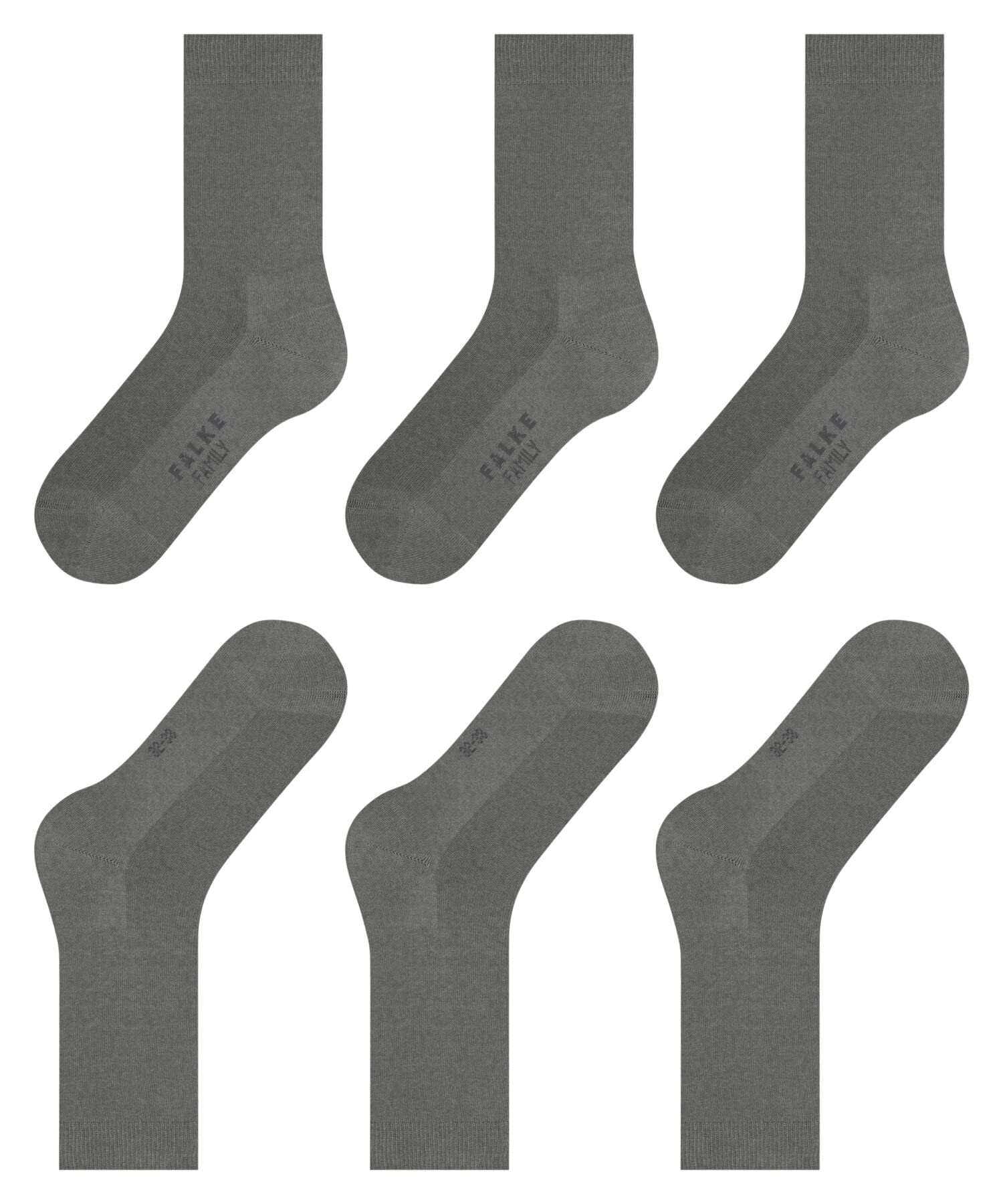 FALKE mujer Family 3-Pack calcetines transpirable sostenible algodón resistente y extra suave en la piel costura plana en la zona de los dedos 3 pares | con estructura de malla muy fina
