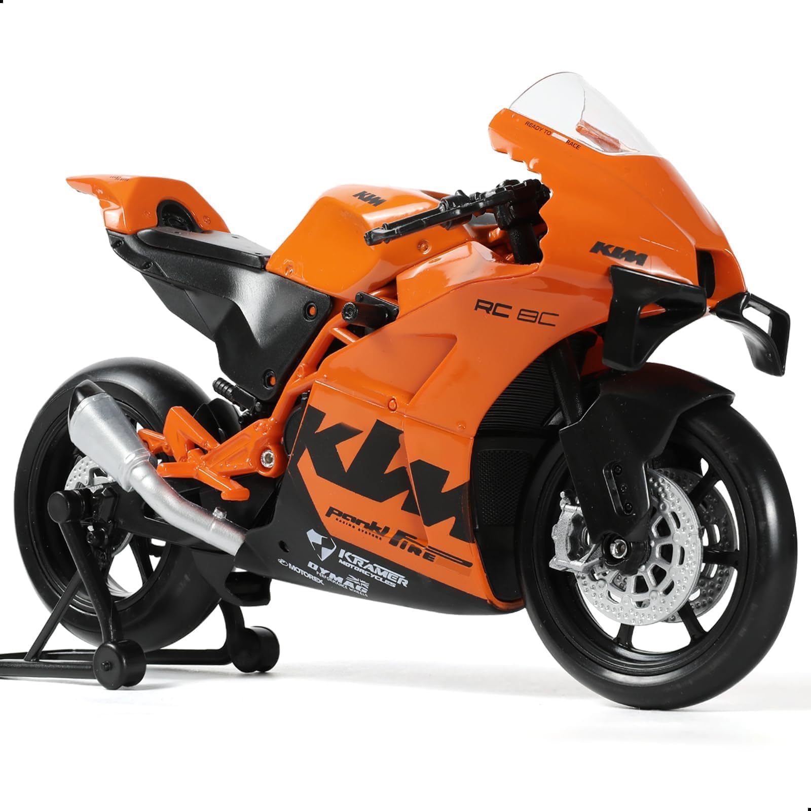 Risopen 1:12 Motorrad Modell kompatibel für KTM RC 8C Legierung Diecast Motorrad Modell Spielzeug Mini Moto Geschenk (Orange)