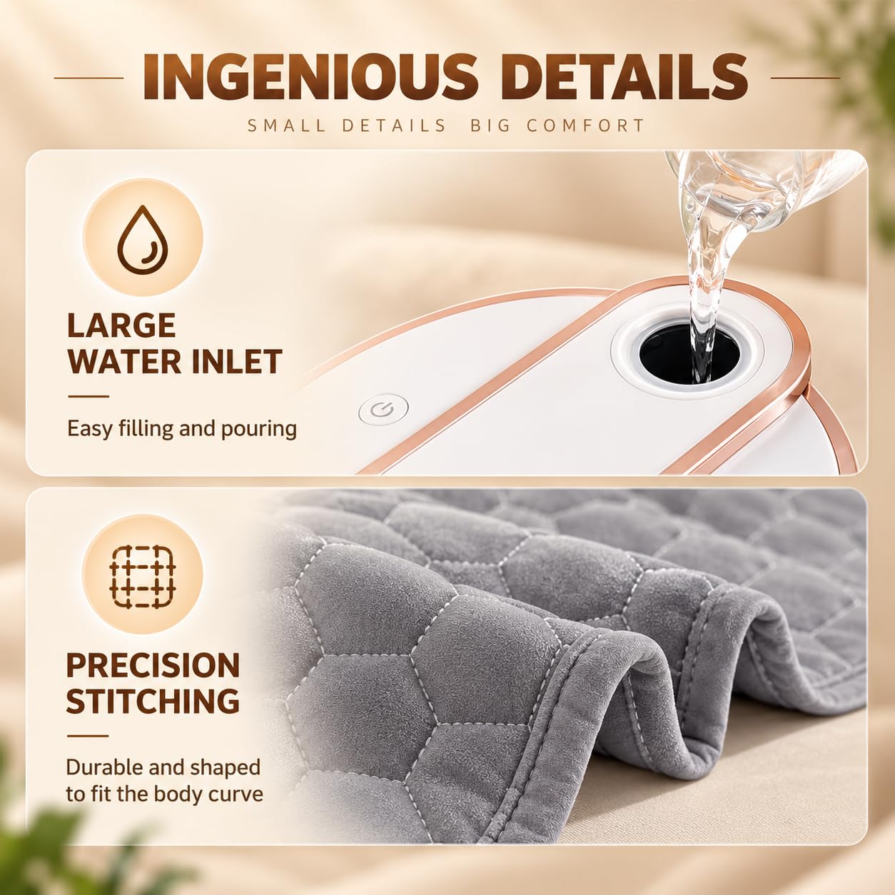 Scaldaletto Con Acqua Calda Circolante,Design Reversibile 90*180cm