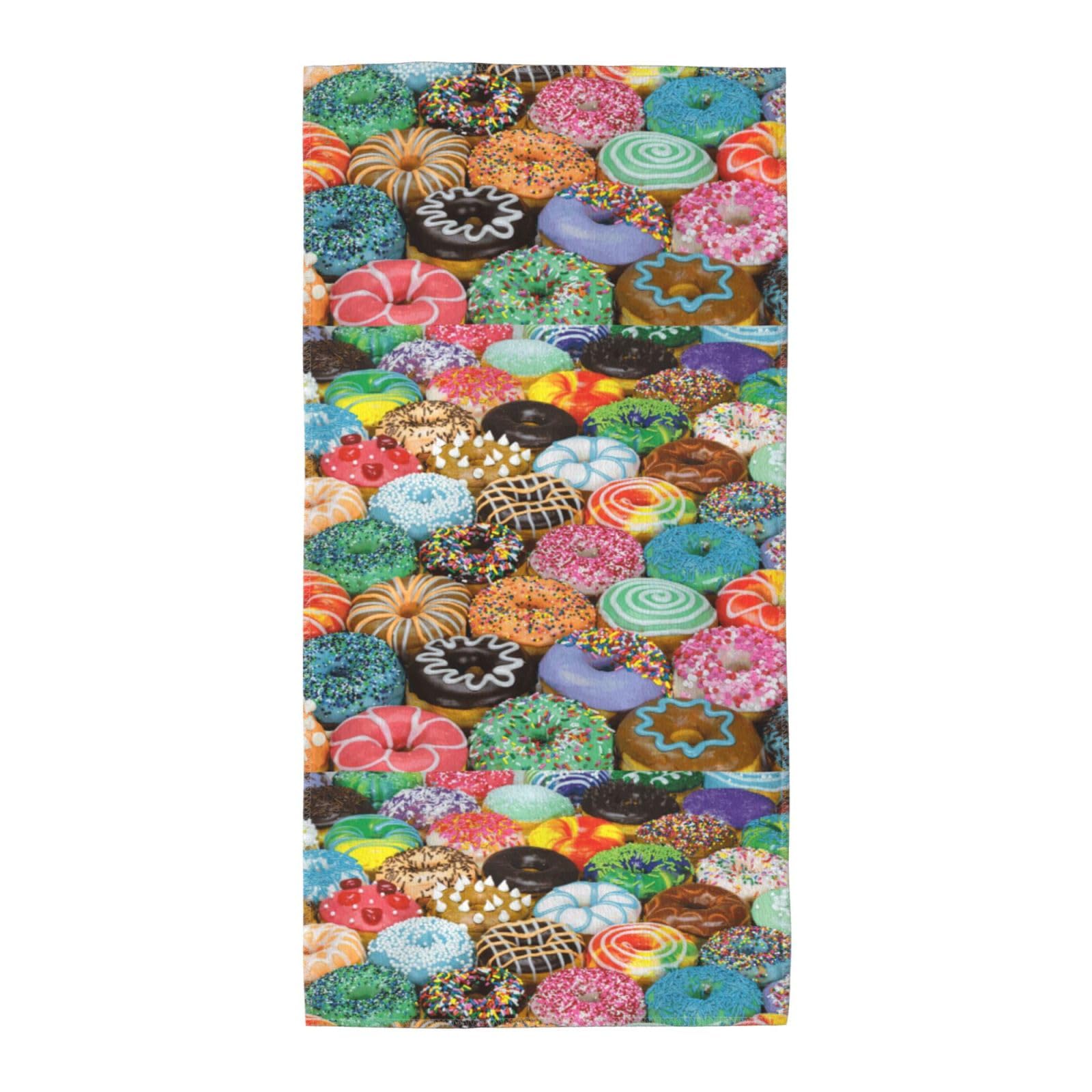 DIEzig Donuts Fashion Printed Long Bath Towel For Pool Side Seaside Holiday