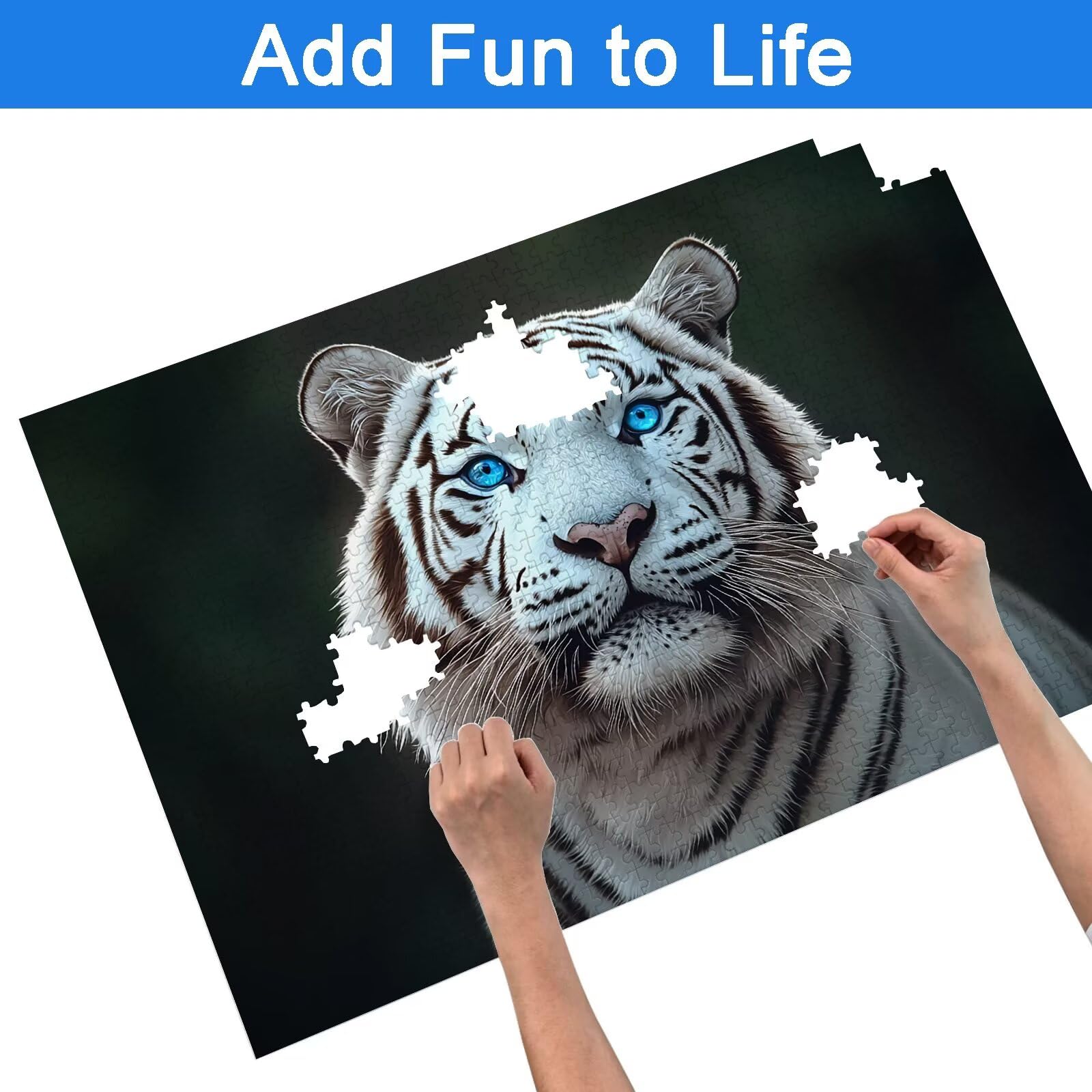Puzzle 5000 Pezzi Tigre, Puzzle Animale 5000 Pezzi Arte per Adulti e Bambini, Misura: 156.5x105.5 cm, Puzzles Legno per Adulti con Squisita Scatola di Imballaggio, Regalo Donna, Regalo Uomo, -7357