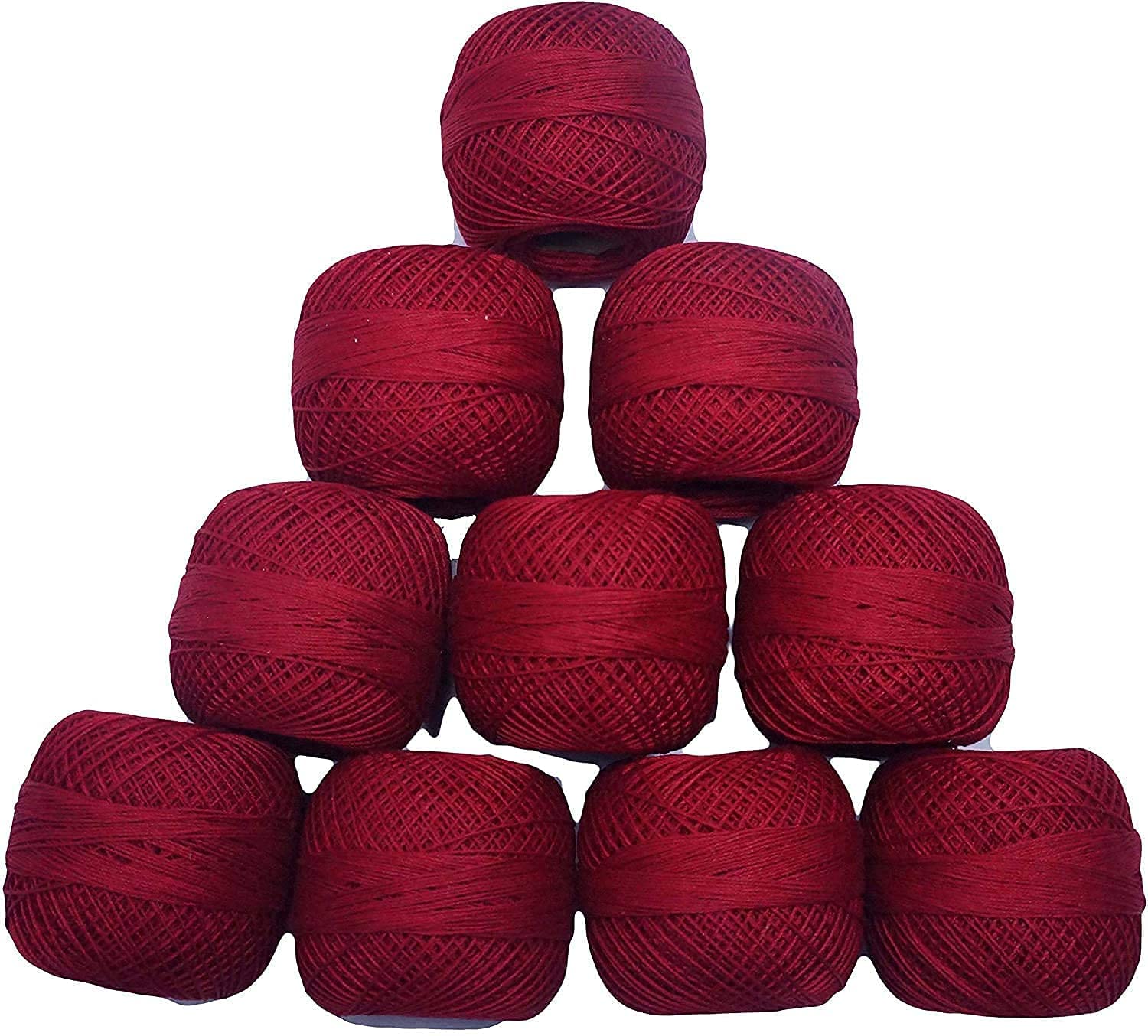 AVIROM Crochet Thread Set-10 Balls of 100% Cotton Yarn,Size 10,20G Ball,Maroon Color,55-60M Per Ball,Perfect for Crocheting,Knitting,Sewing,&Embroidery,Made in India,Machine Washable[ Maroon Color ] (B09Q1GC5DM) Amazon Price History, Amazon Price Tracker
