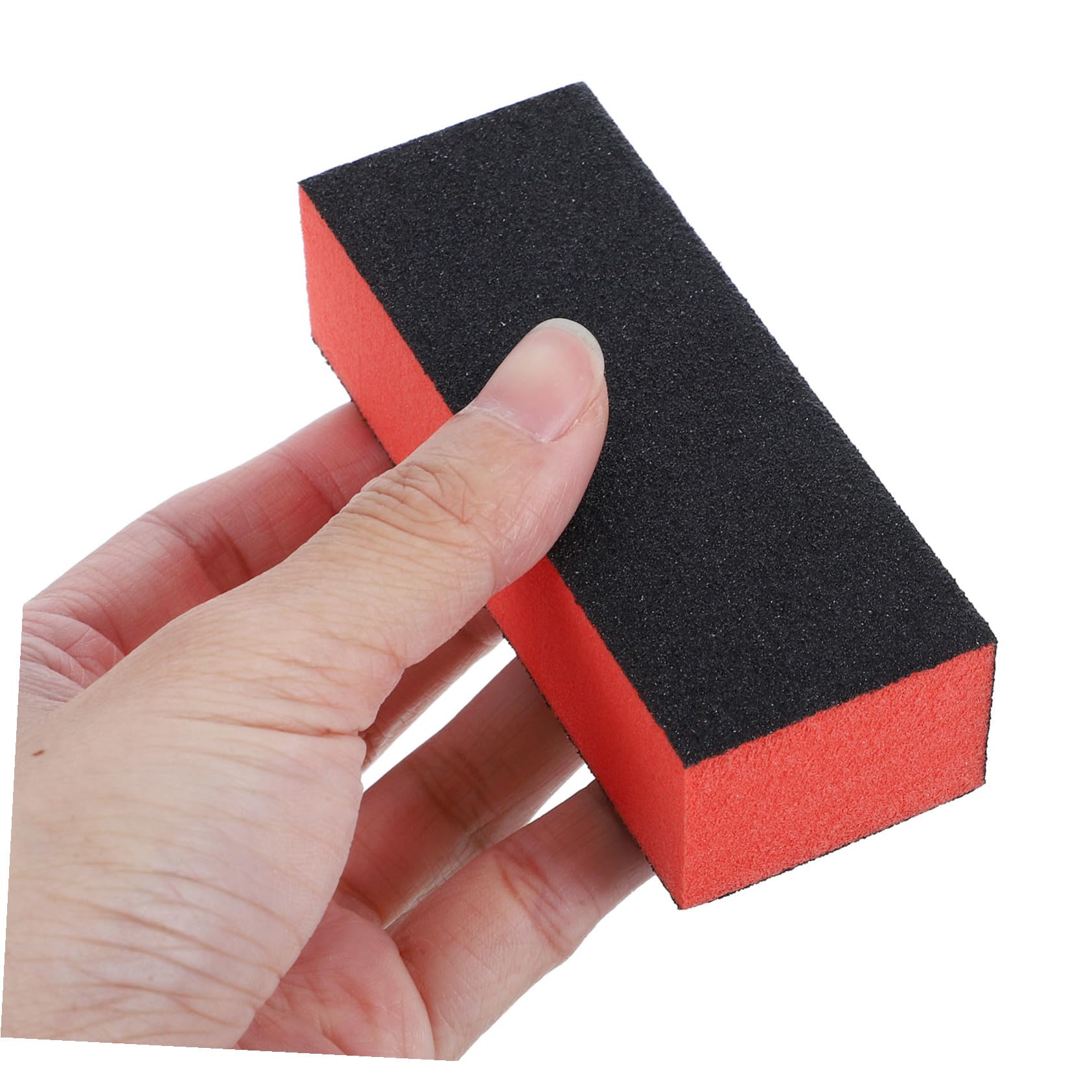Polierblock und Schwamm Nagelfeile Orangefarbener Polieren mit 3-seitigem Design 60 und 80 Körnung Stabilem Kunststoff für Fingernägel für Professionelle Maniküre und Pediküre