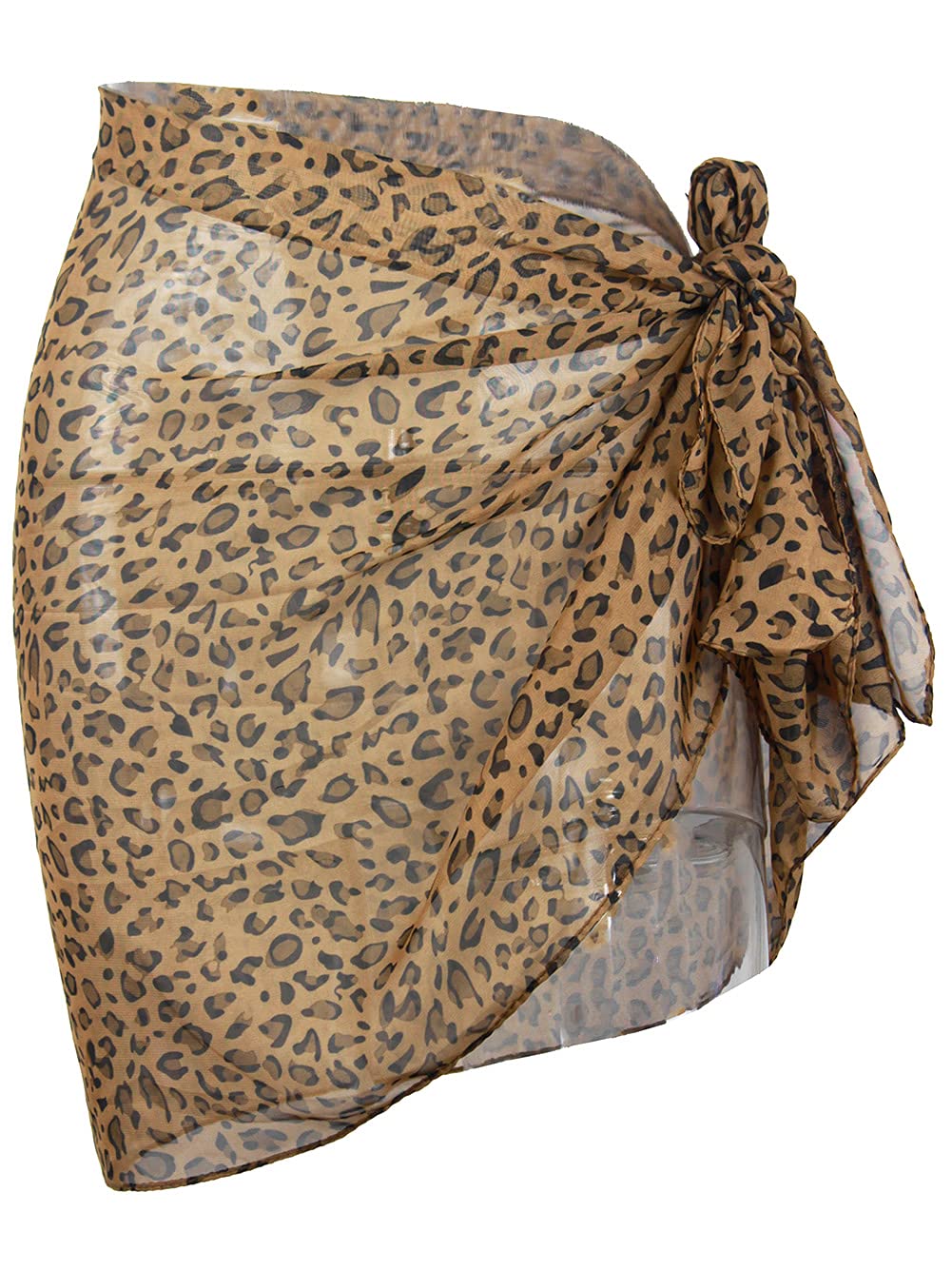 Block GardenWomen's Short Sarong Wrap Skirt Chiffon Swimsuit Cover up Beach Pareo Wraps