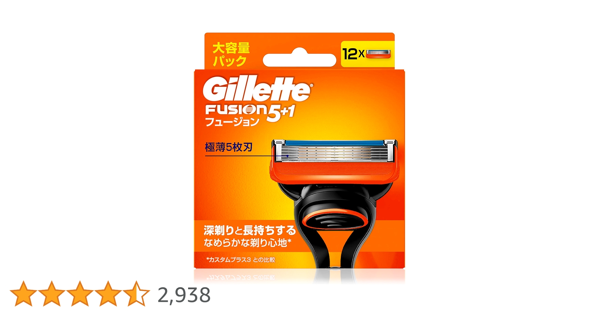 Amazon.co.jp: Gillette ジレット フュージョン 替刃12コ入