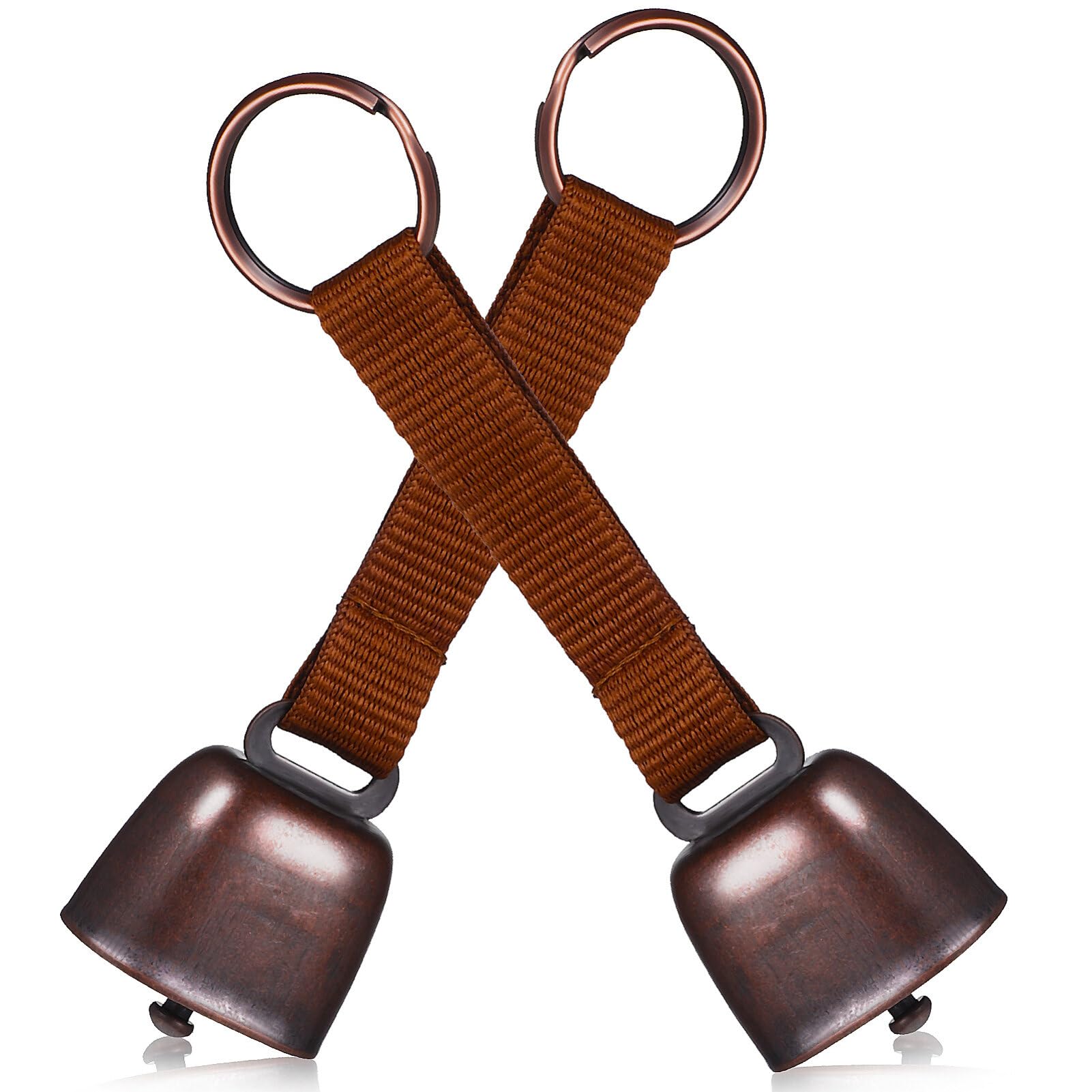 BESPORTBLE 2pcs Bear Bells for Hiking Loud Camping Bear Whistle Bell with Soft Webbing for Outdoor Activities