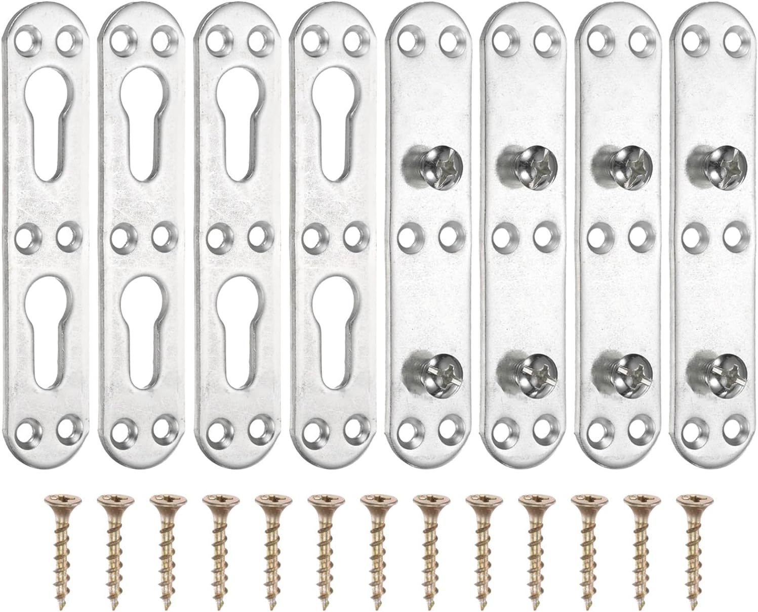 PATIKIL Bed Rail Brackets 5", Carbon Steel Adjustable Bed Rail Fasteners Hardware for Head Board Footboards Furniture Frame