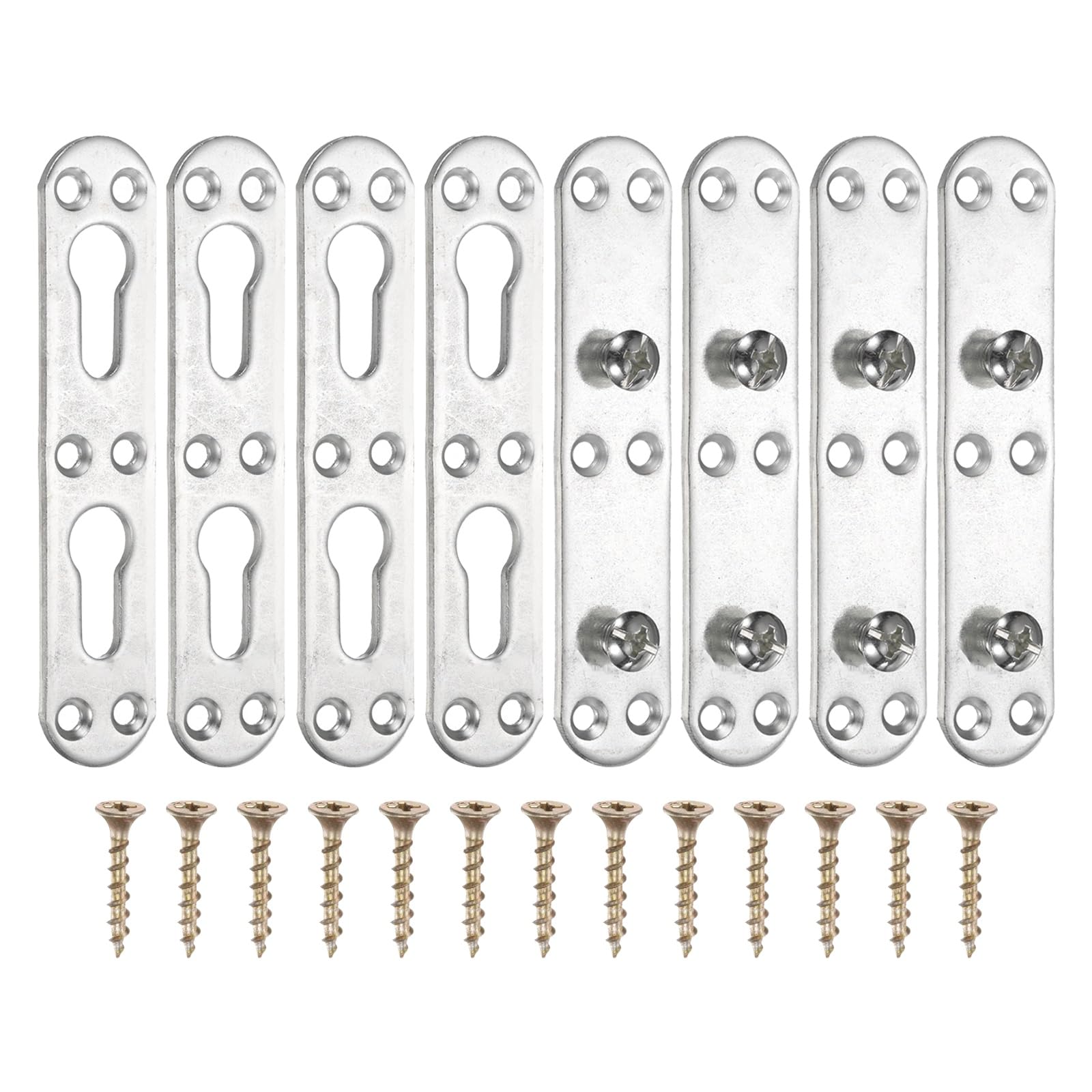 PATIKIL Bed Rail Brackets 5", Carbon Steel Adjustable Bed Rail Fasteners Hardware for Head Board Footboards Furniture Frame