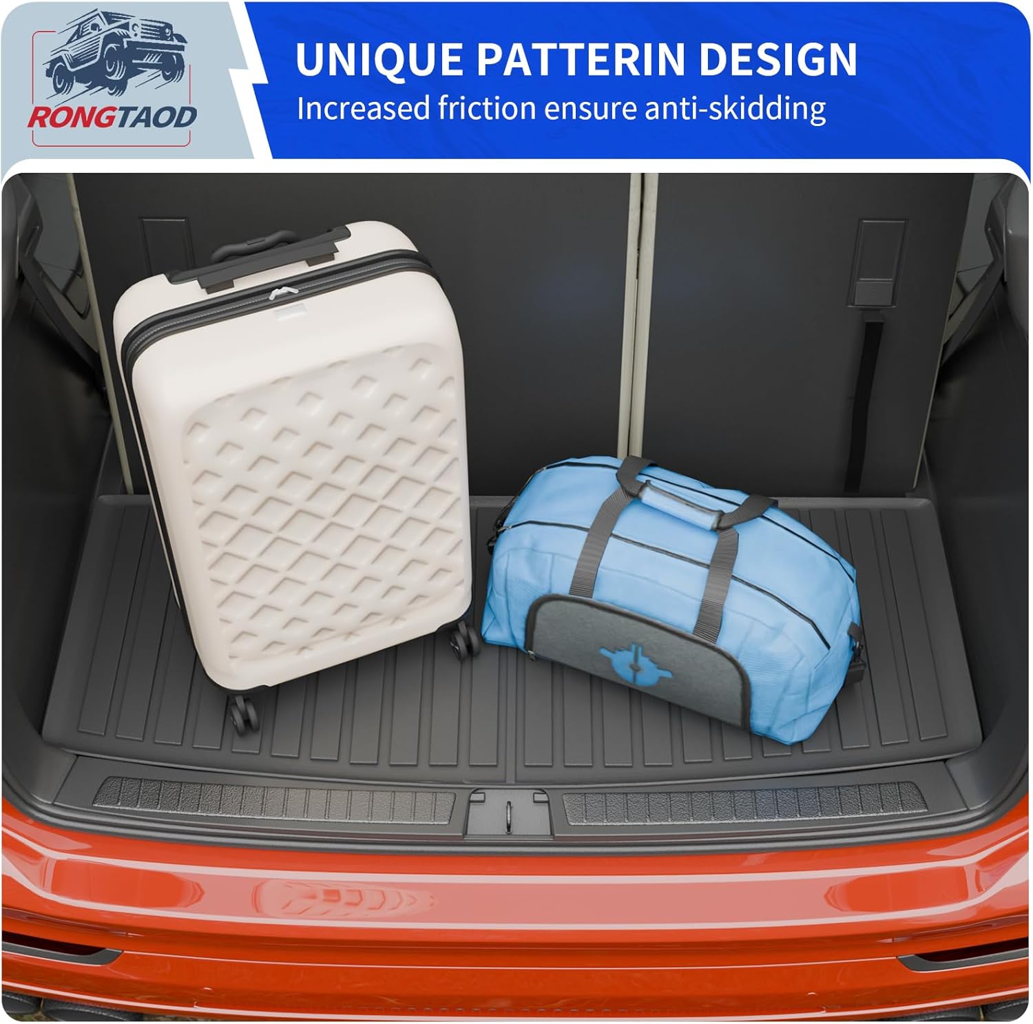 Rongtaod 7 Seats Floor Mats Compatible with 2021-2025 2026 Chevrolet Tahoe GMC Yukon Cargo Liner Trunk Mat Back Seat Cover Protector All Weather Chevy Tahoe Accessories (Floor Mats+Cargo Mat)