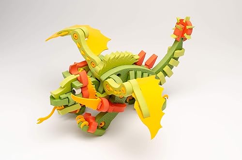 Miniatura 6 de Bloco Toys Combat Dragon  Juguete STEM  Criaturas míticas de fantasía  Juego de construcción de construcción de bricolaje (155 piezas)