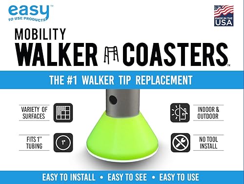 Miniatura 10 de Easy To Use Products Posavasos Walker  Alternativa de pelota de tenis más duradera y duradera  Se desliza fácilmente sobre superficies duras  6