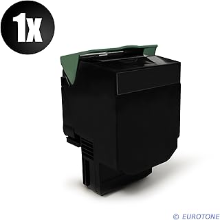 Eurotone Toner for Lexmark kompatibel to C540H1KG C 540 543 544 546 X 543 544 546 548 DUPLEX NETZWERK WLAN BLACK (ca. 2.500 pages) Black