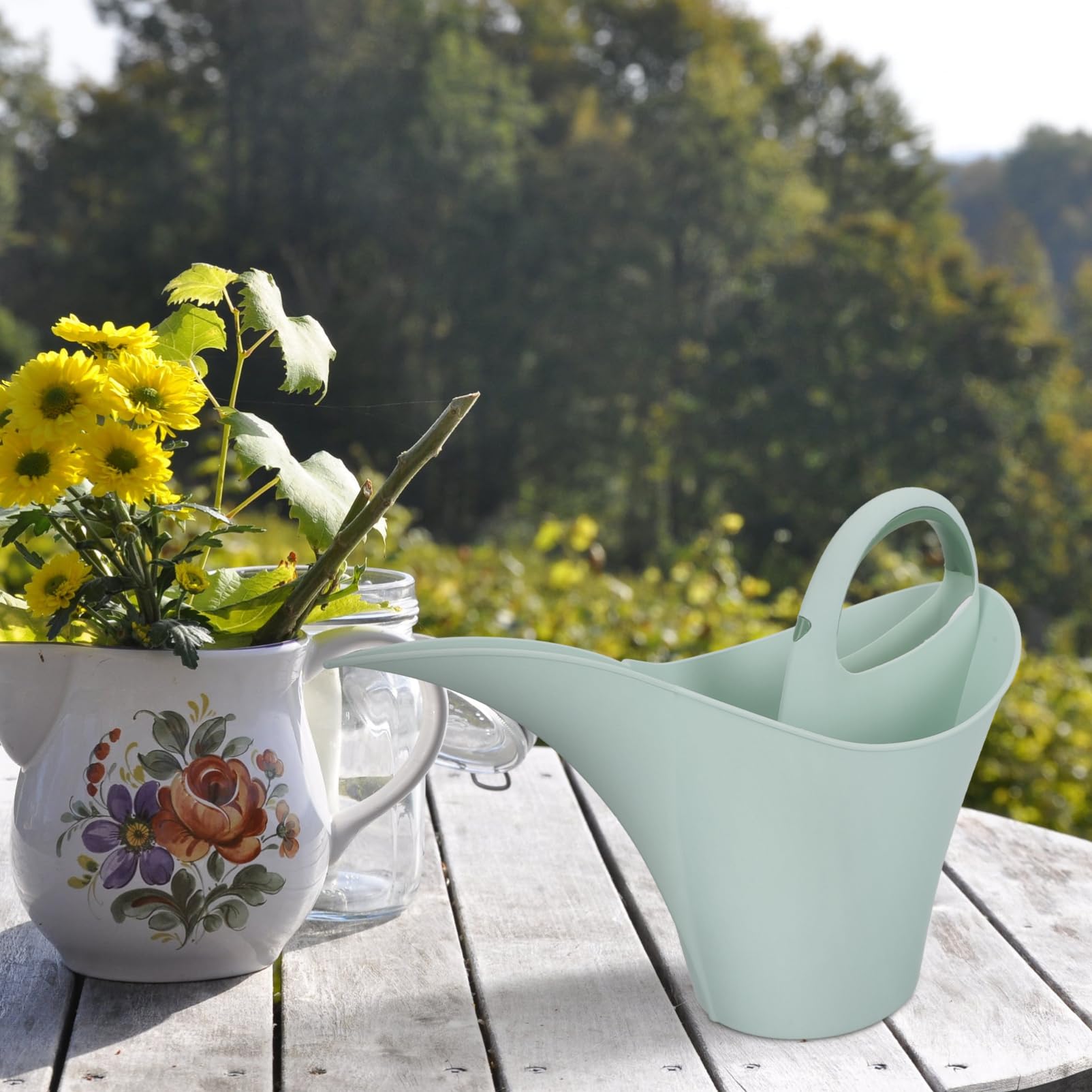 BESPORTBLE Regadera De Plástico para Jardín Diseño Simple para Regar Flores y Suculentas Mango y Duradero