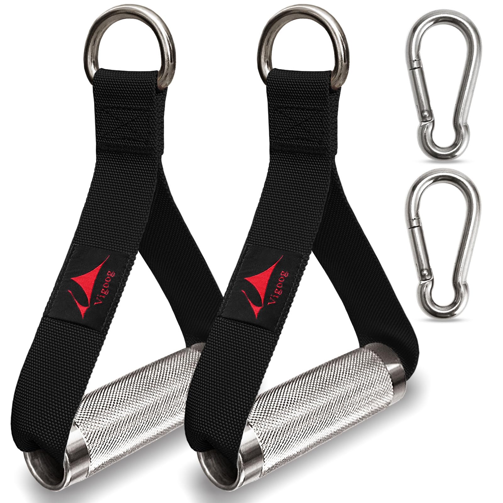 Professionelle Metall-Workout-Griffe, robuste Ersatzgriff-Aufsätze für Kabelmaschinen, Widerstandsbänder, Lat-Pulldown, Kraftübungen, Heim-Fitnessgeräte und kommerzielle Fitnessgeräte