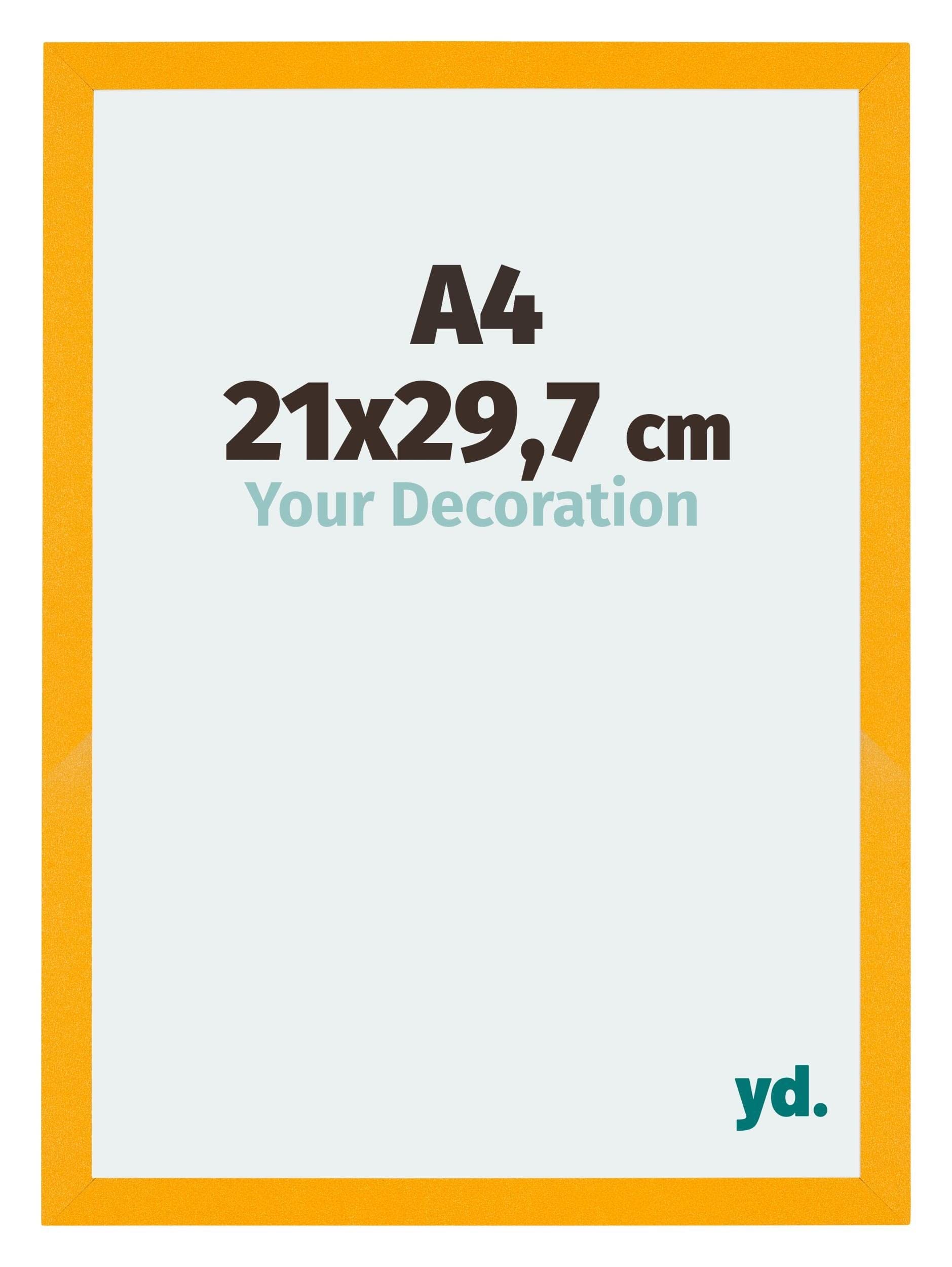 Your Decoration - Picture Frame A4 21x29,7 cm - Yellow - Decorative Wall Frame in MDF with Antireflection - Frame A4 21x29,7 - Mura โ image 1