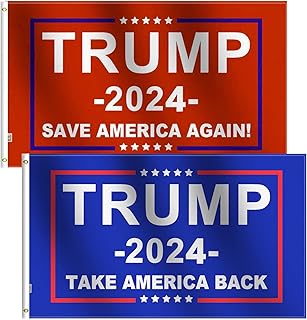 2024 Red Trump Flag 3x5 Ft New, Moderate-Outdoor 100D Polyester,Canvas Header and Double Stitched - Brass Grommets for Easy Display,3' x 5' President Donald Trump Flag for Supporting President Trump