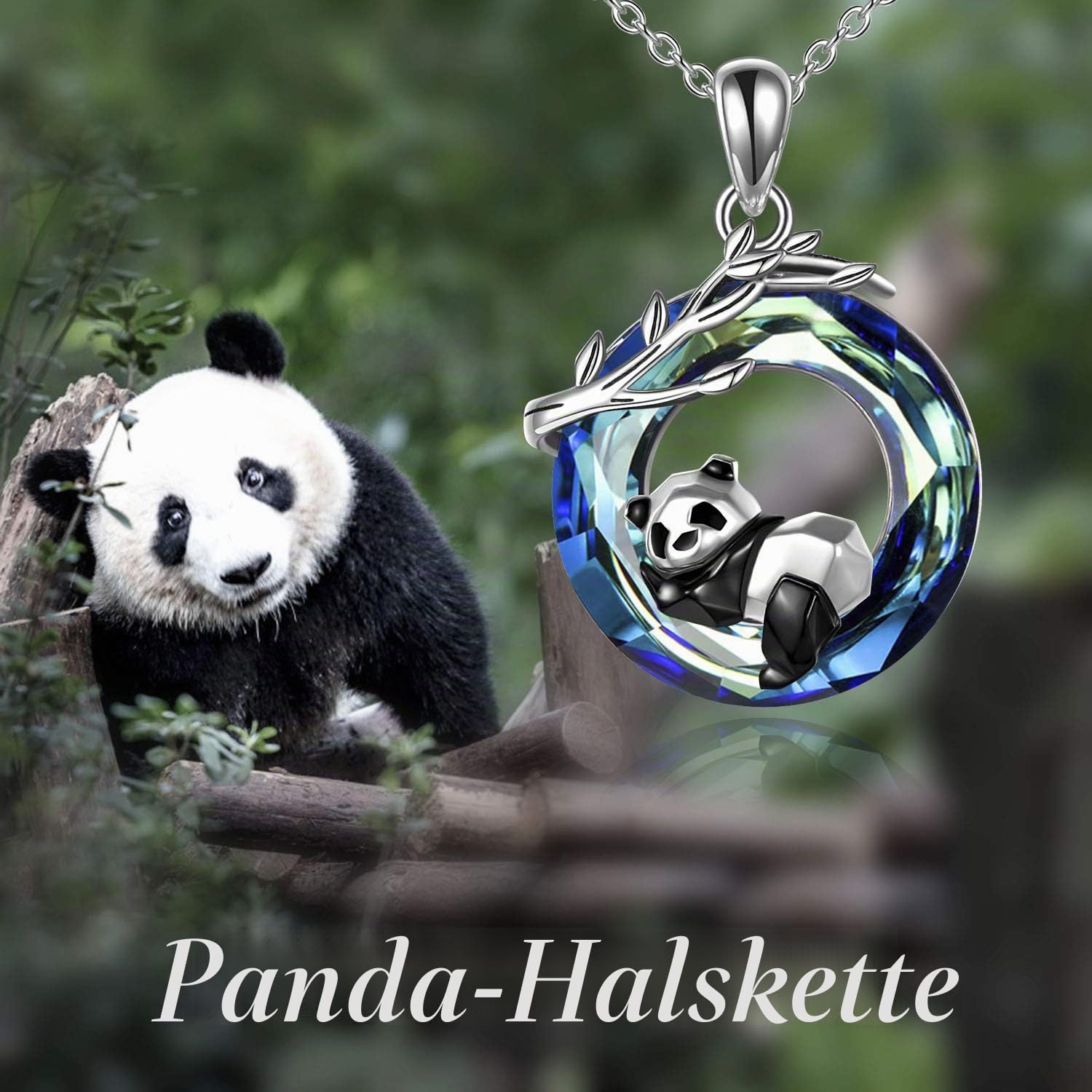 YAFEINI Fuchs Halskette Sterling silber Fuchs und Mond Anhänger Frauen Fuchs Anhänger Halskette Schmuck Geschenke für Frauen
