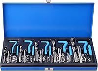 Vista 1 de Kit de reparación de roscas SAE de 131 piezas, kit de helicoidal de taladro HSS estándar, 1/4 "5/16" 3/8 "7/16" 1/2