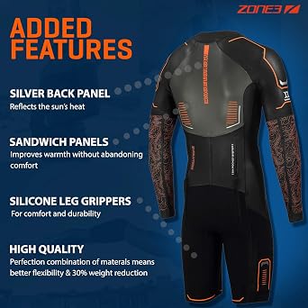 ZONE3 Men's Evolution Swimrun Wetsuit for Triathlon/Full Neoprene Swim Run Wetsuit for All Your Racing Needs