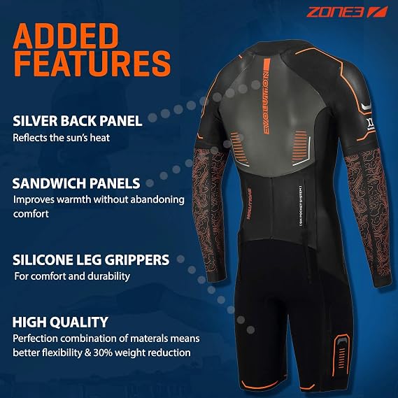 ZONE3 Men's Evolution Swimrun Wetsuit for Triathlon/Full Neoprene Swim Run Wetsuit for All Your Racing Needs