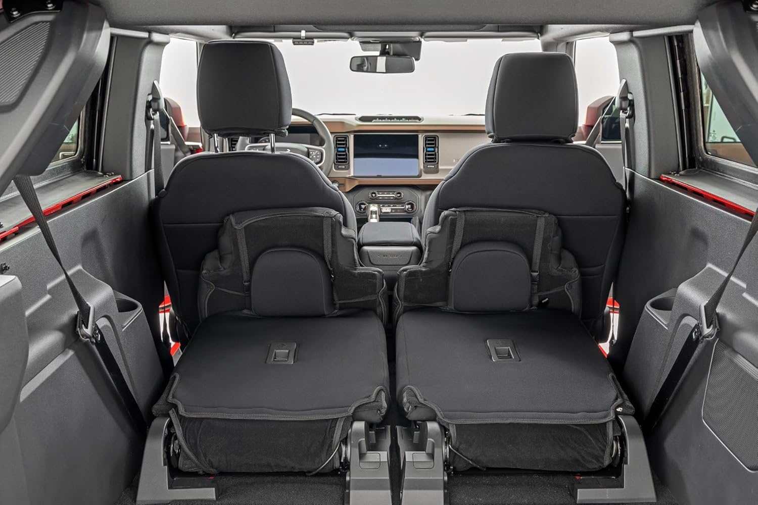 Rough Country Neoprene Seat Covers for Ford Bronco 2-Door (2021-2025) w/Bucket Seats - Waterproof & UV Resistant, Foam Padded, Front & Rear Seat Cover Set