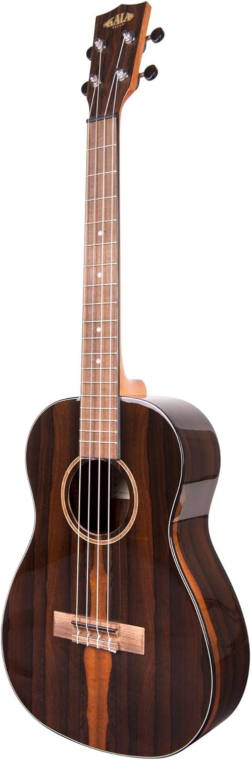Kala KA-ZCT-B Ziricote Baritone Ukulele Bundle with Gig Bag, Tuner, Austin Bazaar Instructional DVD, and Polishing Cloth