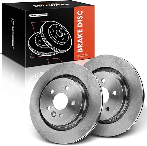 A-Premium 11.89 inch (302mm) Rear Vented Disc Brake Rotors Compatible with Select Volvo models - S60 2011-2018, XC70 2008-2016, S80 2007-2016, V60