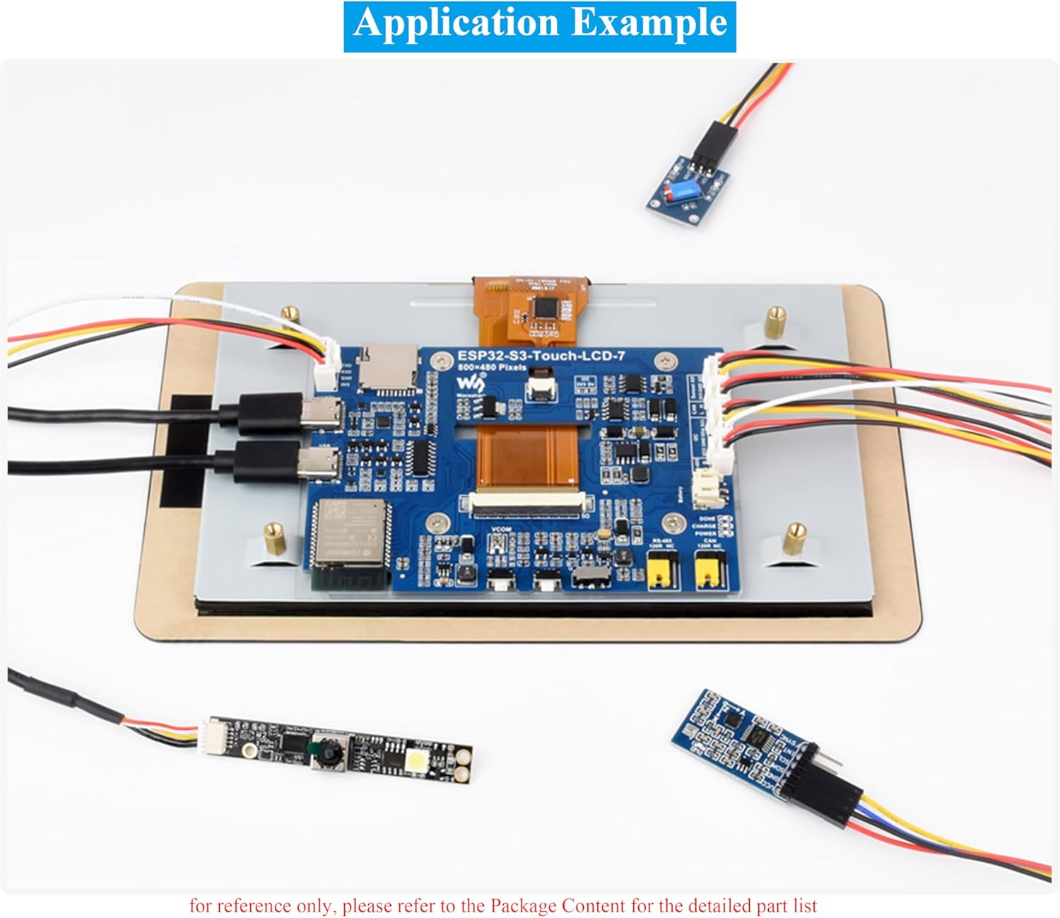 ESP32-S3 7inch Display Development Board, ESP32 with 800×480 Pixel IPS LCD Screen, 32-bit LX7 Dual-Core Processor, Up to 240MHz Frequency, Support W F& BLE 5 (No Touch)